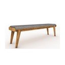 Hrastova klop s svetlo sivim sedežem Retro - The Beds