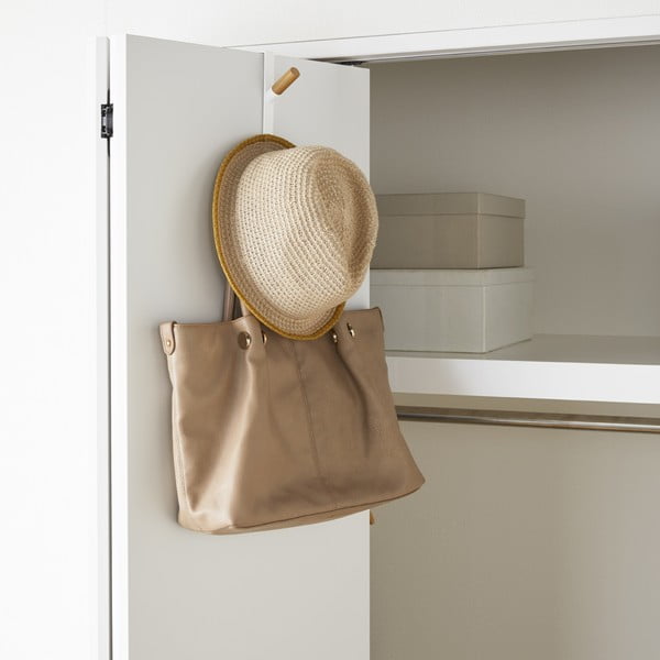 Bel kovinski obešalnik za vrata 1,5 cm Tower – YAMAZAKI-image-1