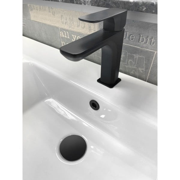 Črna kovinska rozeta za preliv umivalnika ø 3 cm – Sapho-image-1