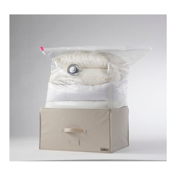 Svetlo bež škatla za shranjevanje z vakuumsko vrečo Compactor, dolžina 55 cm-image-3