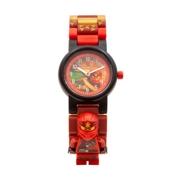 Rdeča ročna ura z zložljivim pasom in minifigurico LEGO® NINJAGO Kai-image-2