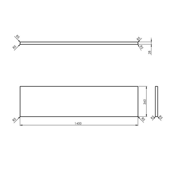 Pult omarice za umivalnik iz masivnega hrasta v naravni barvi 140x36 cm Woody – Sapho-image-3