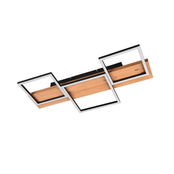 LED zatemnitvena stropna svetilka v črni in naravni barvi 34x65 cm Harper – Trio-image-4