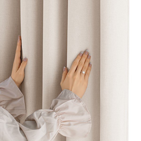 Kremno bela zavesa za delno zatemnitev Calisto – Filumi-image-4