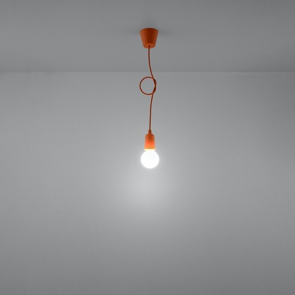 Oranžna viseča svetilka ø 5 cm Rene – Sollux-image-2