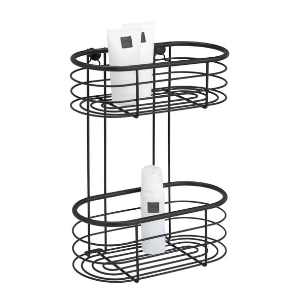 Črna tuš polica Wenko Trestina, 26 x 35 cm-image-1