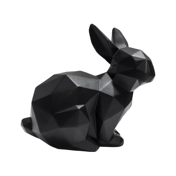 Mat črn kipec PT LIVING Origami Rabbit, višina 17 cm