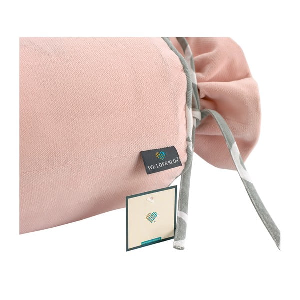 Rožnata prevleka za vzglavnik WeLoveBeds Rose Quarz Candy, ⌀ 20 x 58 cm-image-3