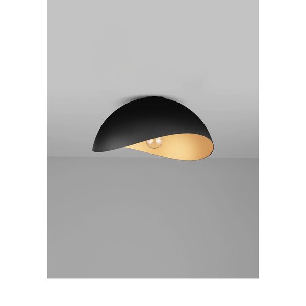 Mat črna/v zlati barvi kovinska stropna svetilka Opsi – Nova Luce-image-3