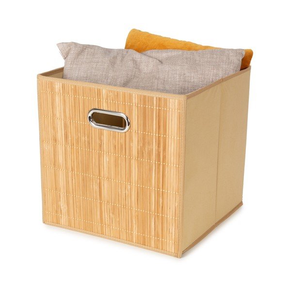Košara za police iz bambusa 31x31x31 cm Anji – Compactor-image-4