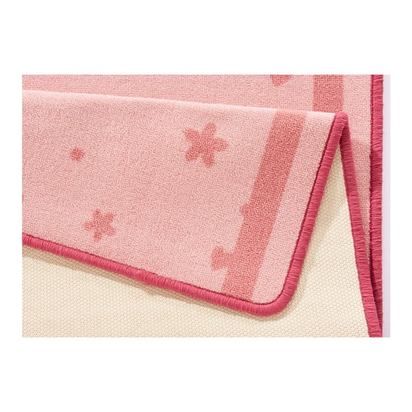 Otroška roza preproga Zala Living Stars & Hearts, 100 x 140 cm-image-3