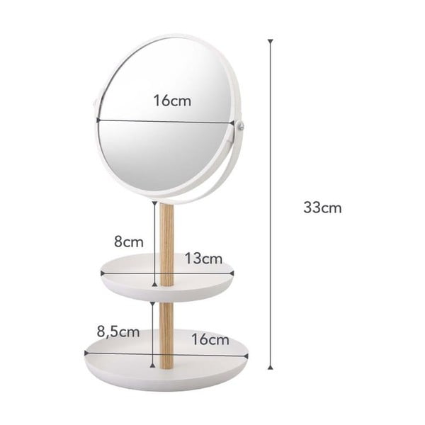 Kozmetično ogledalo ø 17,5 cm Tosca – YAMAZAKI-image-3