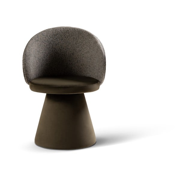 Temno zelen žameten fotelj Inez – Micadoni 