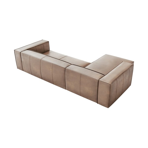 Svetlo rjava usnjena kotna zofa (levi kot) Madame - Windsor & Co Sofas-image-4