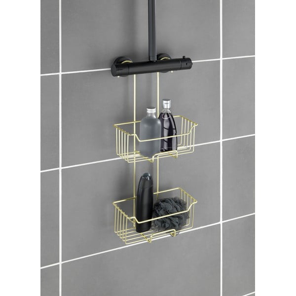 Viseča kopalniška polica iz nerjavečega jekla v zlati barvi Milo – Wenko-image-3