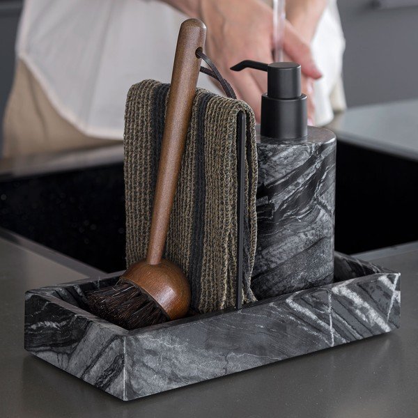 Temno siv kamnit organizator za pomivalno korito Marble – Mette Ditmer Denmark-image-1