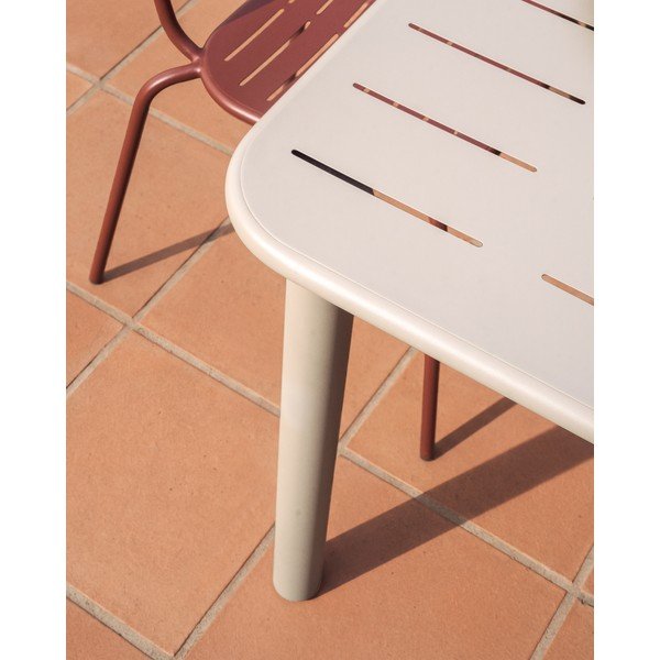 Jeklena vrtna miza 90x180 cm Brai – Kave Home-image-3