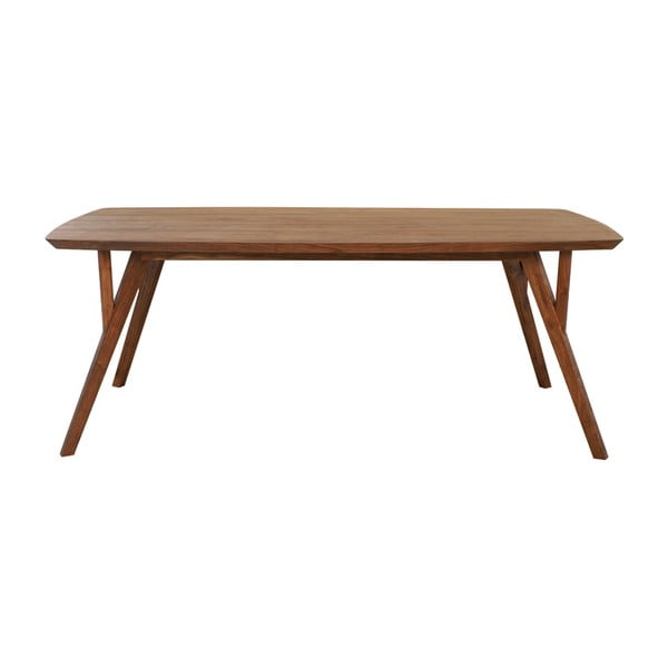 Rjava jedilna miza z mizno ploščo iz akacije 100x220 cm Quenza – Light & Living