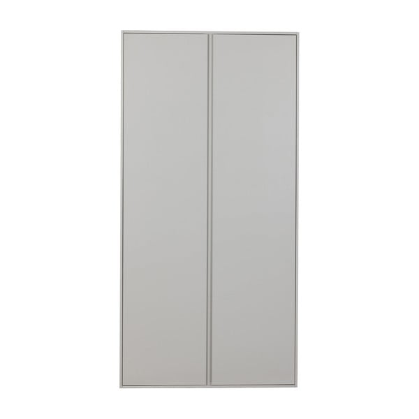 Svetlo siva garderobna omara iz masivnega bora 100x200 cm Maevy – WOOOD