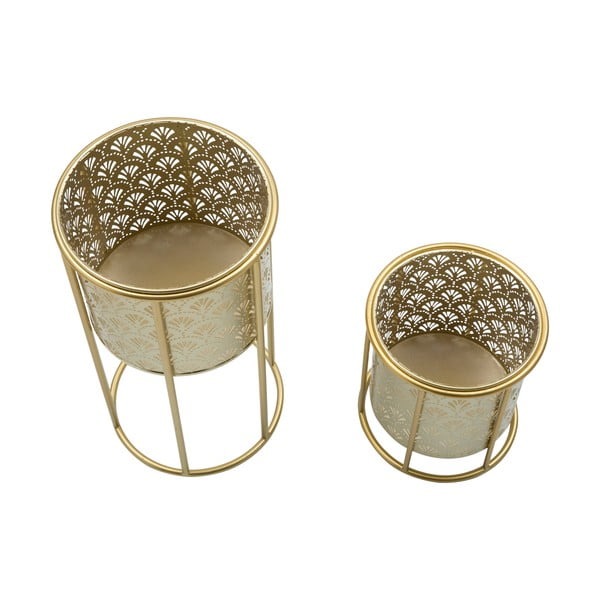 Komplet 2 zlatih stojal za cvetlične lonce Mauro Ferretti Golvy, višina 40 cm-image-3