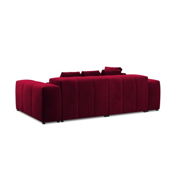 Rdeč kotni žametni kavč (obojestranski) Rome Velvet - Cosmopolitan Design -image-4