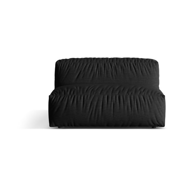 Črn modul za sedežno garnituro (sredinski modul) Martina – Micadoni Home