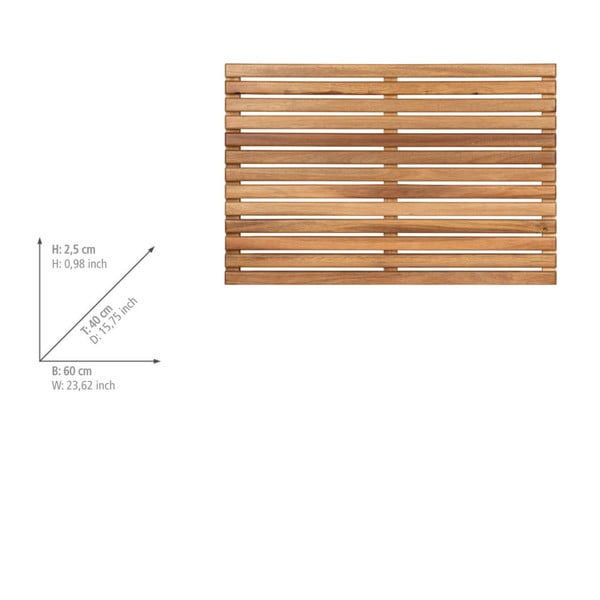 Lesena kopalniška preproga v naravni barvi 40x60 cm Acacia – Wenko-image-4