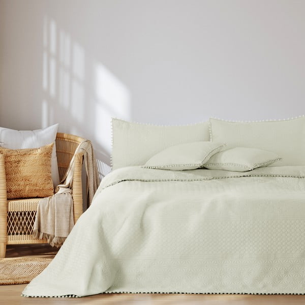 Krem posteljno pregrinjalo AmeliaHome Meadore, 200 x 220 cm-image-3