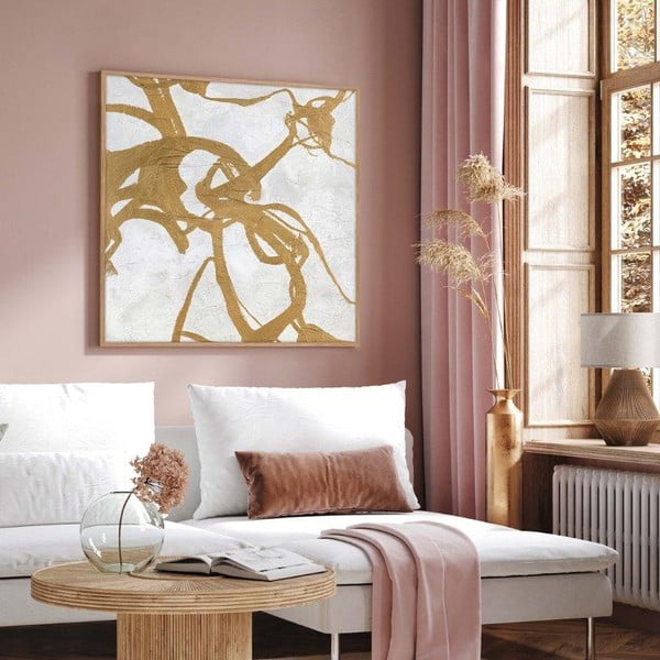 Ročno naslikana slika 100x100 cm Goldplay - Malerifabrikken-image-2