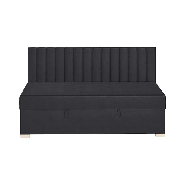 Temno modra otroška postelja s prostorom za shranjevanje z vzmetnico 90x200 cm Chill – Ghado