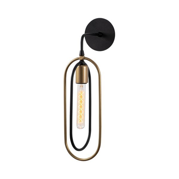 Črna/zlata stenska svetilka Cerco – Opviq lights-image-2
