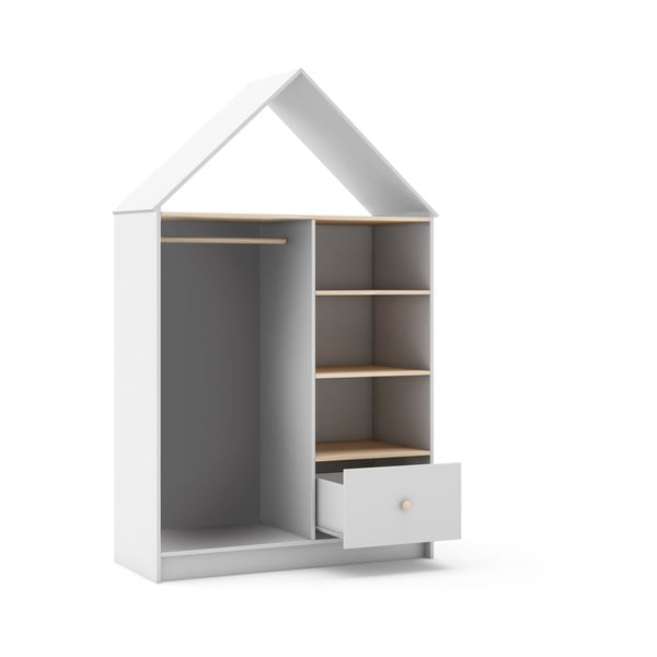 Bela odprta otroška garderobna omara 110x180 cm Estefania – Marckeric-image-3