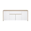 Bela komoda v hrastovem dekorju 197x84x48 cm Next – Tvilum