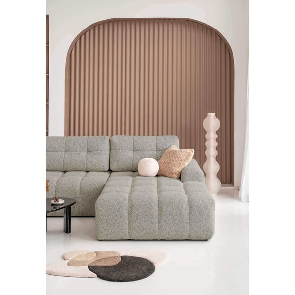 Svetlo rjava raztegljiva kotna sedežna garnitura s prostorom za shranjevanje (desni kot) Lulu – Miuform-image-2