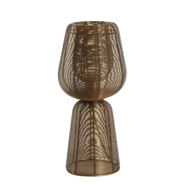 Kovinska namizna svetilka v bronasti barvi (višina 42 cm) Aboso – Light & Living