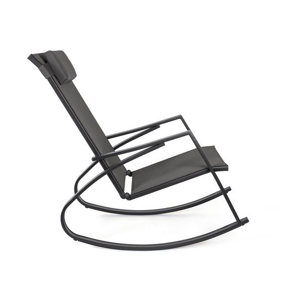 Antracitno siv kovinski vrtni fotelj Ercolano – Bizzotto-image-3