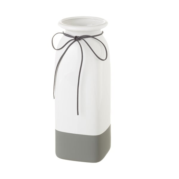 Keramična bela-siva vaza Unimasa, 11 x 30,5 cm