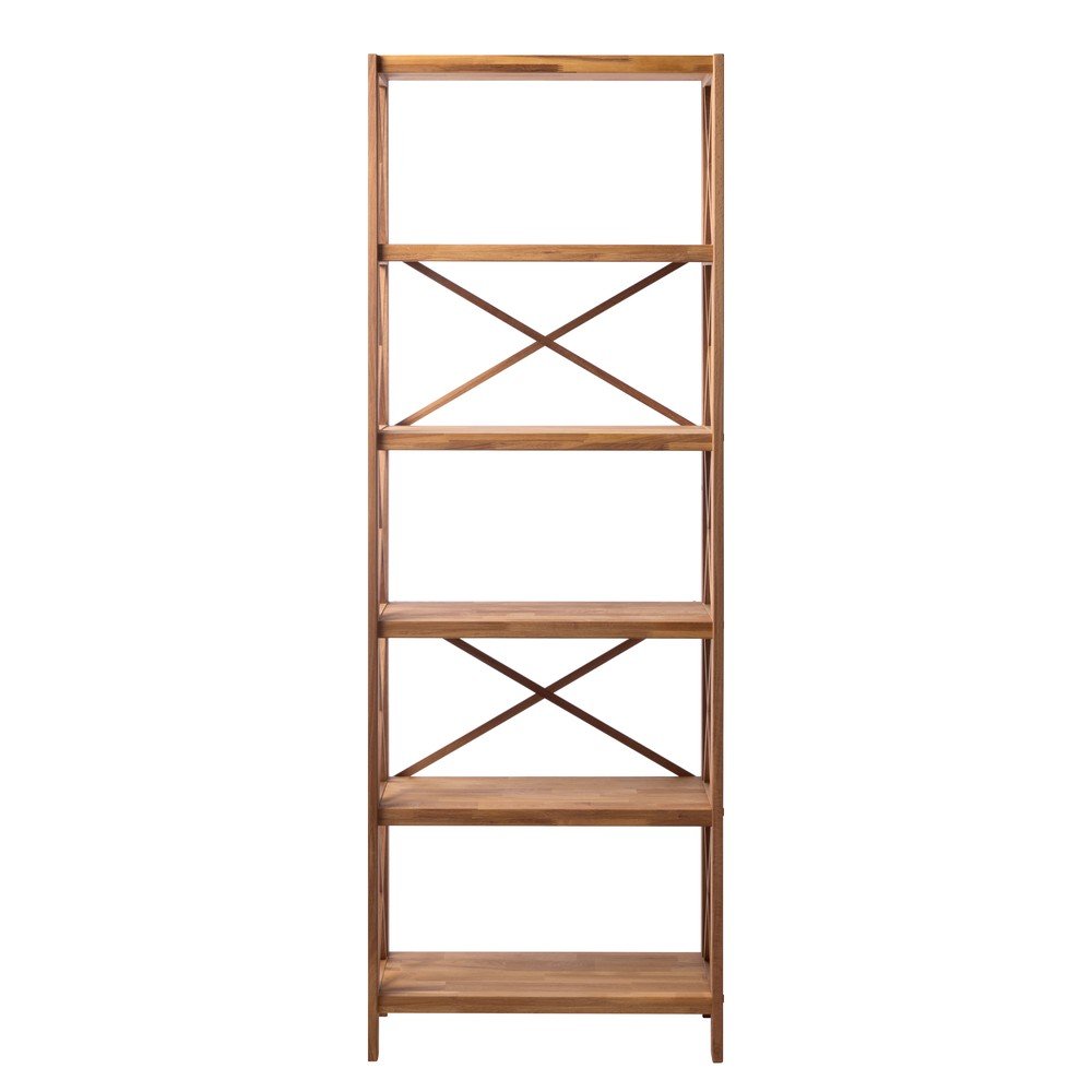 Regal iz masivnega hrasta v naravni barvi 70x198 cm X-Shelf