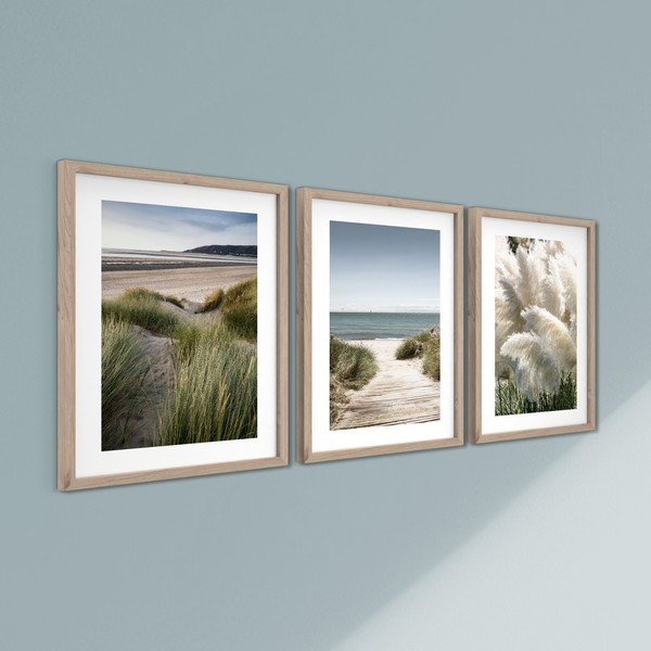 Tiskane slike v kompletu 3 ks z okvirjem 30x40 cm Tranquil – Styler-image-3
