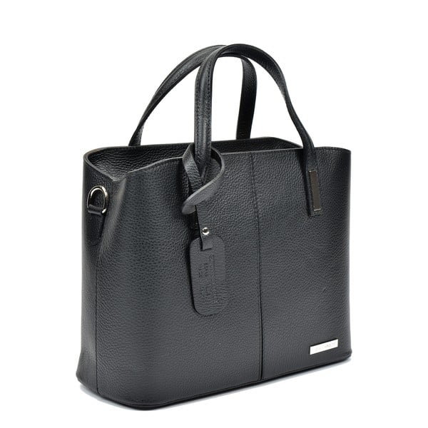 Črna usnjena torbica Sofia Cardoni Lacy-image-2