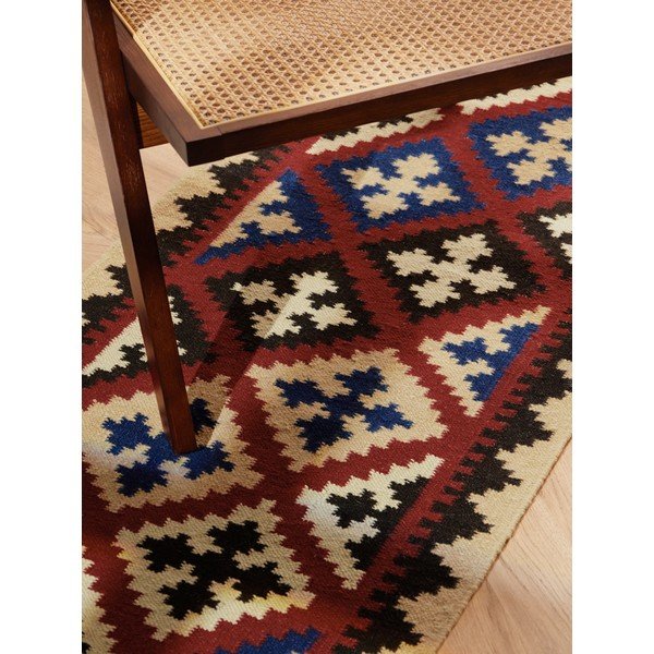 Rdeč obojestranski ročno tkan volnen tekač 60x190 cm Kamal Rami – Nouristan-image-3