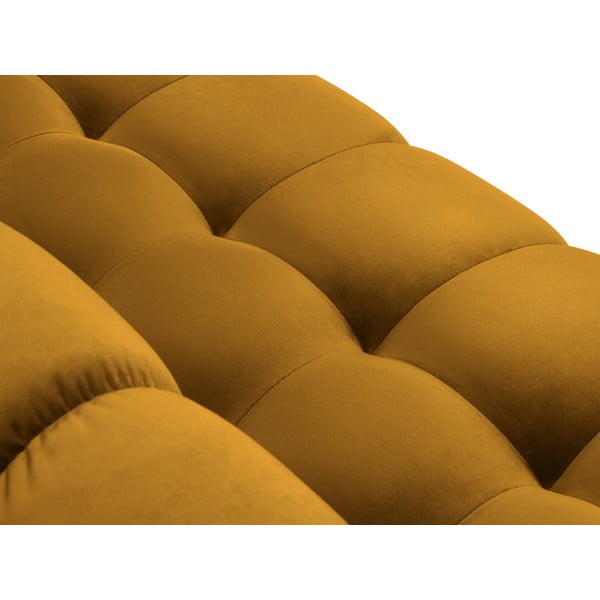 Rumena žametna kotna sedežna garnitura Cosmopolitan Design Bali, levi kot-image-1