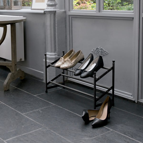 Črno kovinsko teleskopsko stojalo za čevlje – Compactor-image-1