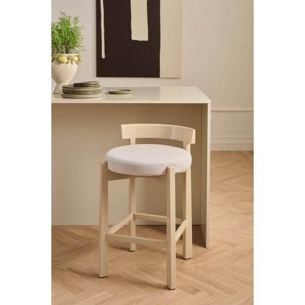 Bež oblazinjen barski stol (višina sedeža 66 cm) Hugg – Ellos Home-image-1