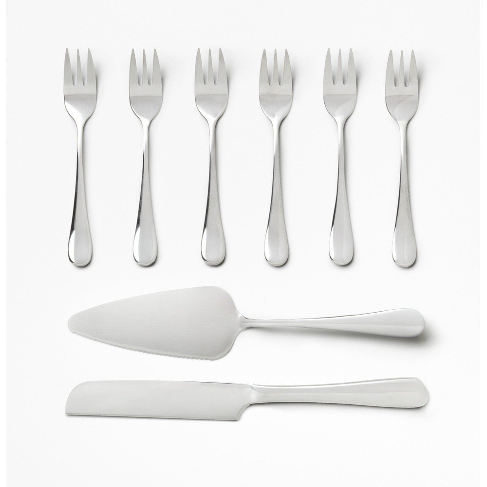 Bele/v srebrni barvi desertne vilice v kompletu iz nerjavečega jekla The Essentials Cake Tools