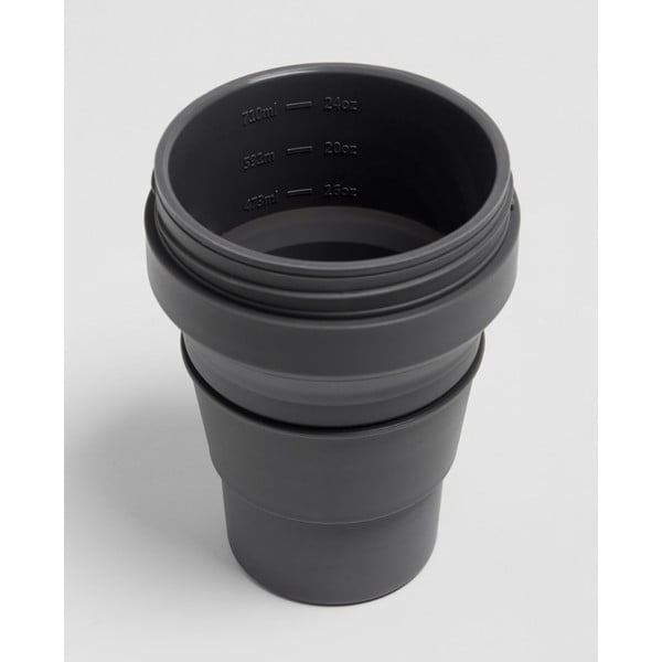 Črn zložljiv skodelica to go Stojo Titan Carbon, 710 ml-image-3