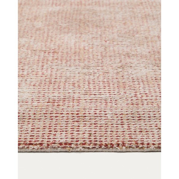 Ročno tkana viskozna preproga v barvi terakote 160x230 cm Elvan – Kave Home-image-3