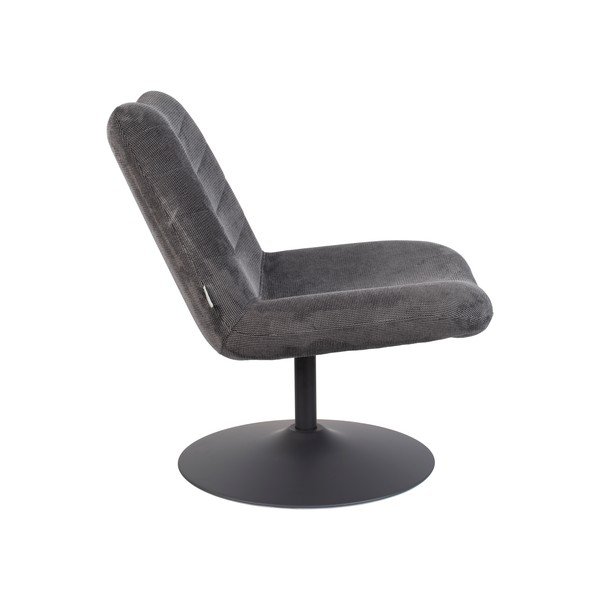 Temno siv žameten fotelj Bubba – Zuiver-image-3