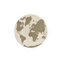 Zeleno-kremno bela pralna ročno tkana bombažna otroška preproga ø120 cm World Map – Lorena Canals