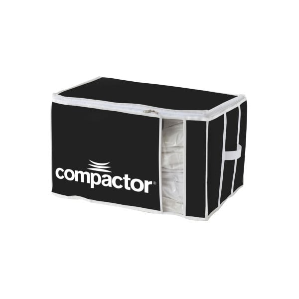 Črna tekstilna škatla za shranjevanje Compactor Brand XXL Grande